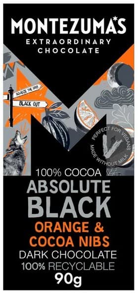 Absolute Black 100% Chocolate with Orange and Cocoa Nibs